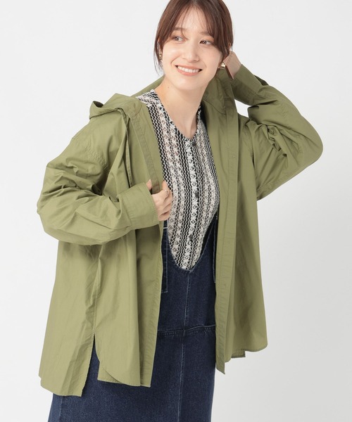 studio CLIP（スタディオクリップ）の「《days》フードシャツ（シャツ/ブラウス・レディース・オフホワイト/ベージュ/カーキ/その他1・FREE）」の16枚目の写真