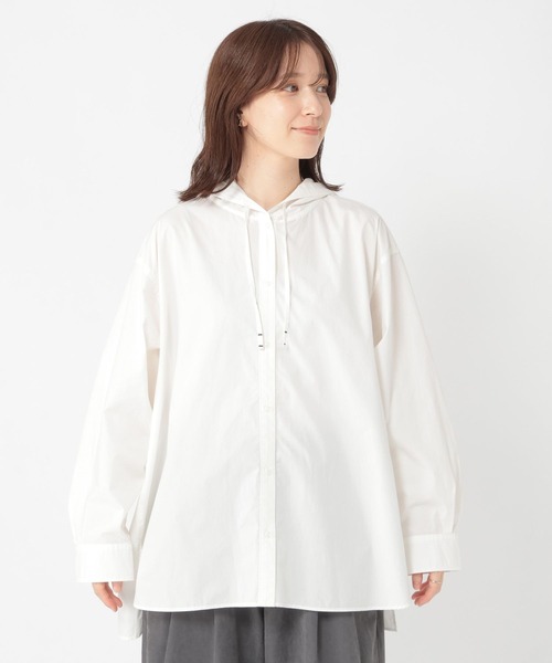 studio CLIP（スタディオクリップ）の「《days》フードシャツ（シャツ/ブラウス・レディース・オフホワイト/ベージュ/カーキ/その他1・FREE）」の15枚目の写真