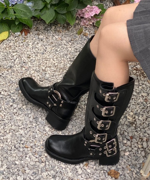 Vipoa(ヴィポア)の「Vintage belt buckle design boots(ブーツ・レディース・ブラック/ブラウン・SMALL/MEDIUM/LARGE)」の18枚目の写真