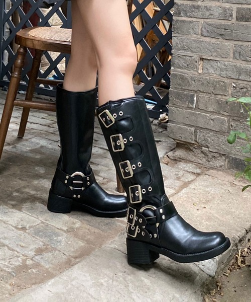 Vipoa(ヴィポア)の「Vintage belt buckle design boots(ブーツ・レディース・ブラック/ブラウン・SMALL/MEDIUM/LARGE)」の17枚目の写真