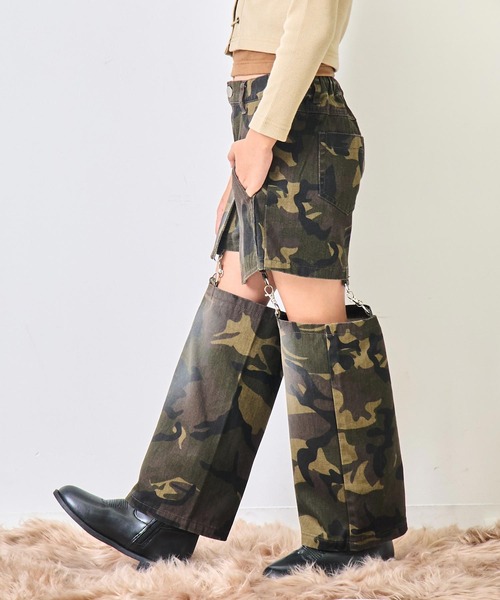 ANAP kids(アナップキッズ)の「サイハイ デザイン パンツ【ジュニアお揃い】(その他パンツ・キッズ・カーキ/ブルー/ブラック・120/130)」の11枚目の写真