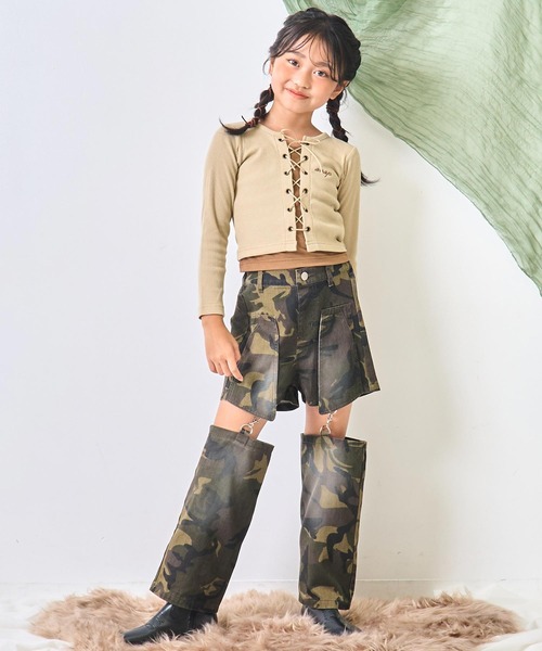 ANAP kids(アナップキッズ)の「サイハイ デザイン パンツ【ジュニアお揃い】(その他パンツ・キッズ・カーキ/ブルー/ブラック・120/130)」の15枚目の写真