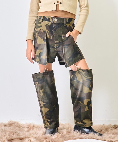 ANAP kids(アナップキッズ)の「サイハイ デザイン パンツ【ジュニアお揃い】(その他パンツ・キッズ・カーキ/ブルー/ブラック・120/130)」の10枚目の写真