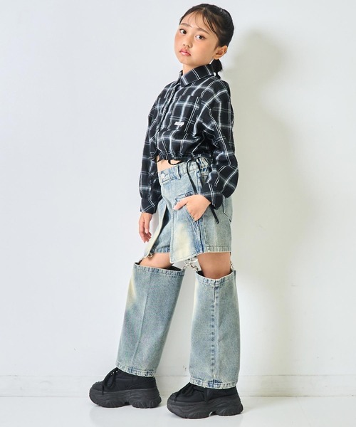 ANAP kids(アナップキッズ)の「サイハイ デザイン パンツ【ジュニアお揃い】(その他パンツ・キッズ・カーキ/ブルー/ブラック・120/130)」の20枚目の写真