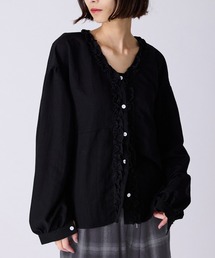 AO2 | Wide Silhouette Fringe Design Blouse / ワイドシルエット フリンジデザインブラウス(シャツ/ブラウス)