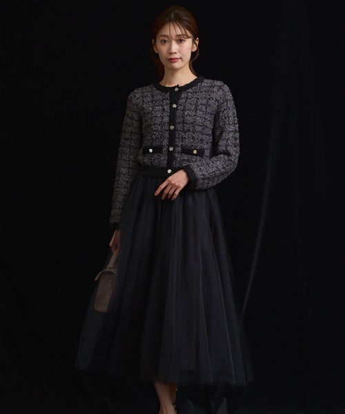 15周年】ツイードチュールドッキングワンピース（ワンピース）｜NOELA