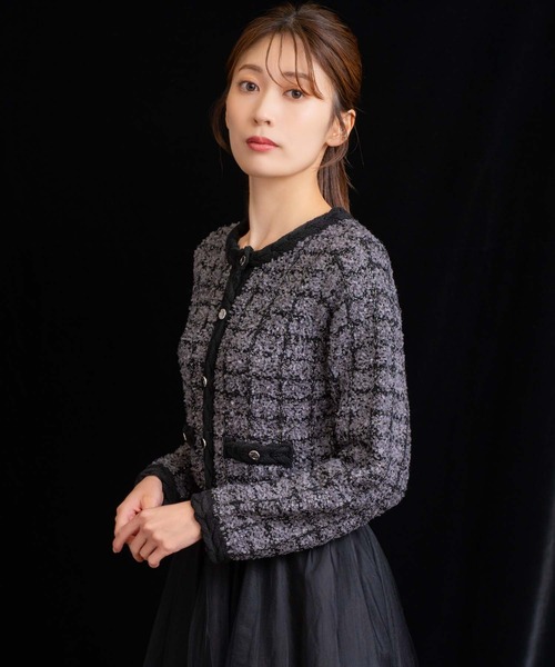 セール】【15周年】ツイードチュールドッキングワンピース（ワンピース