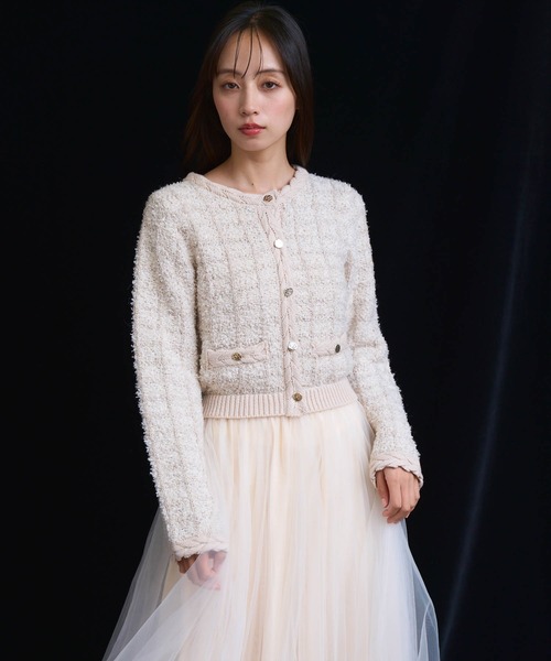 セール】【15周年】ツイードチュールドッキングワンピース（ワンピース