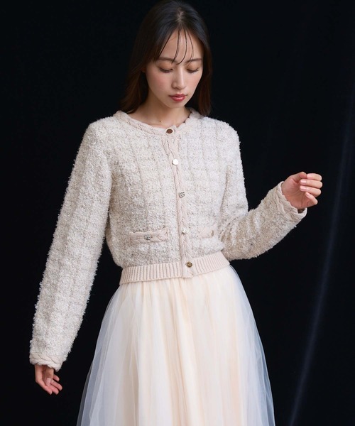 NOELA 【15周年】ツイードチュールドッキングワンピース 15周年】ツイードチュールドッキングワンピース（ワンピース）｜NOELA