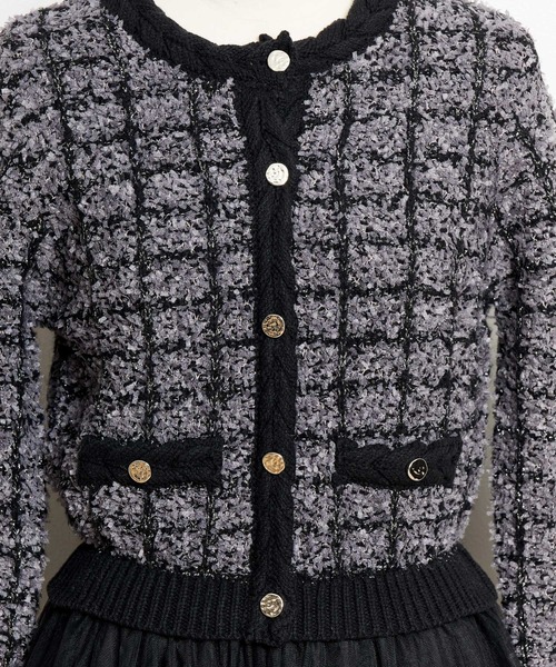 15周年】ツイードチュールドッキングワンピース（ワンピース）｜NOELA