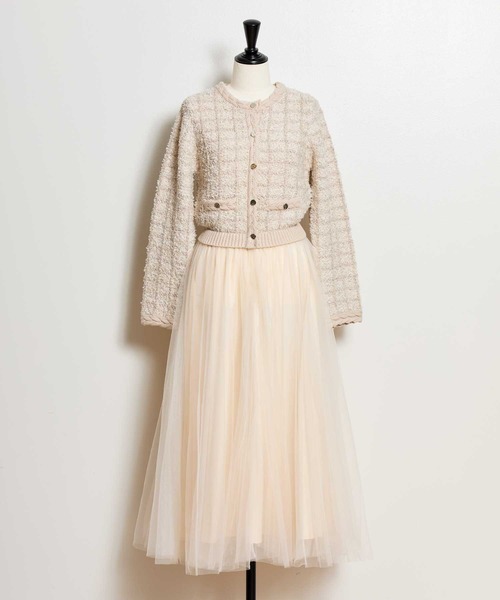 セール】【15周年】ツイードチュールドッキングワンピース（ワンピース