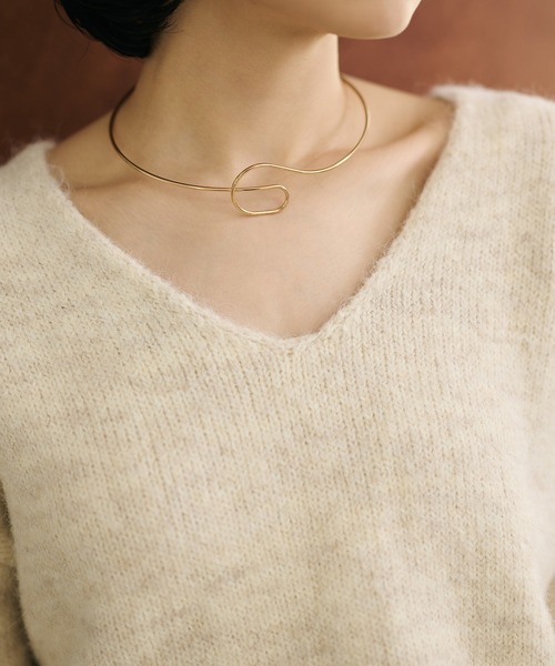 LAULEN(ローレン)の「v neck knit pullover shawl set /Vネックショール付き長袖ニットプルオーバー(ニット/セーター・レディース・ブラウン/ベージュ/オートミール・FREE)」の20枚目の写真