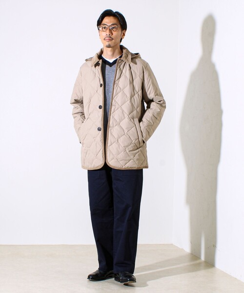 GLOSTER（グロスター）の「【配色リブが映える大人ニット】GR刺繍 浅Vネックプルオーバーニット（ニット/セーター・メンズ・オフホワイト/グレー/ブラック・S/M/L）」の11枚目の写真