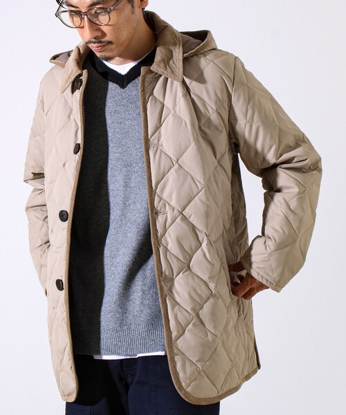 GLOSTER（グロスター）の「【配色リブが映える大人ニット】GR刺繍 浅Vネックプルオーバーニット（ニット/セーター・メンズ・オフホワイト/グレー/ブラック・S/M/L）」の12枚目の写真