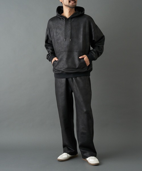 COLONY 2139（コロニートゥーワンスリーナイン）の「フェイクレザーコーティングフーディー（ベスト・メンズ・ブラック・MEDIUM/LARGE）」の7枚目の写真