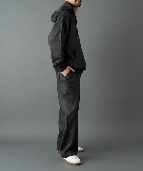 COLONY 2139（コロニートゥーワンスリーナイン）の「フェイクレザーコーティングフーディー（ベスト・メンズ・ブラック・MEDIUM/LARGE）」の12枚目の写真