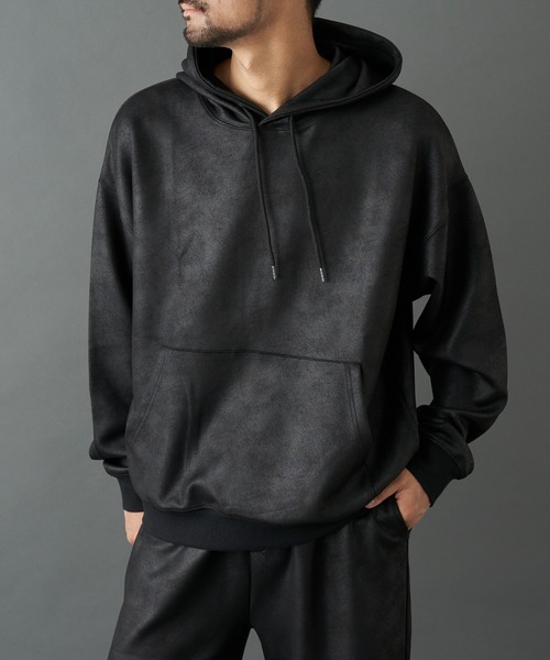 COLONY 2139（コロニートゥーワンスリーナイン）の「フェイクレザーコーティングフーディー（ベスト・メンズ・ブラック・MEDIUM/LARGE）」の9枚目の写真