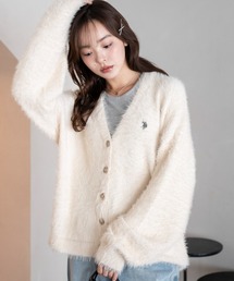 U.S. POLO ASSN.（ユーエスポロアッスン）の「∴WEGO/【ふんわり素材♪】U.S. POLO ASSN.別注シャギーニットカーディガン（カーディガン/ボレロ）」