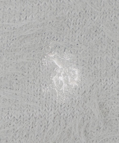 U.S. POLO ASSN.(ユーエスポロアッスン)の「∴WEGO/【25年秋冬新作】U.S. POLO ASSN.別注シャギーニットカーディガン(カーディガン/ボレロ・レディース・アイボリー/ブルー/ベージュ/ブルー系その他/チャコール/ブラウン/ライトピンク・MEDIUM/LARGE)」の15枚目の写真