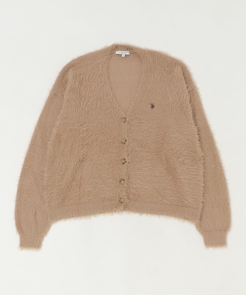 U.S. POLO ASSN.(ユーエスポロアッスン)の「∴WEGO/【25年秋冬新作】U.S. POLO ASSN.別注シャギーニットカーディガン(カーディガン/ボレロ・レディース・アイボリー/ブルー/ベージュ/ブルー系その他/チャコール/ブラウン/ライトピンク・MEDIUM/LARGE)」の20枚目の写真