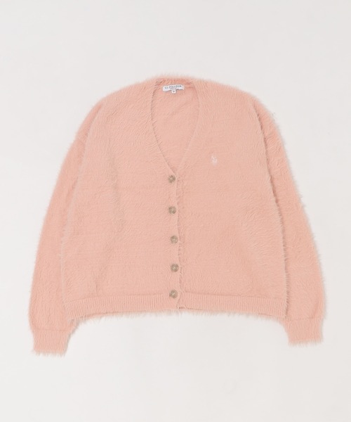 U.S. POLO ASSN.(ユーエスポロアッスン)の「∴WEGO/【25年秋冬新作】U.S. POLO ASSN.別注シャギーニットカーディガン(カーディガン/ボレロ・レディース・アイボリー/ブルー/ベージュ/ブルー系その他/チャコール/ブラウン/ライトピンク・MEDIUM/LARGE)」の14枚目の写真