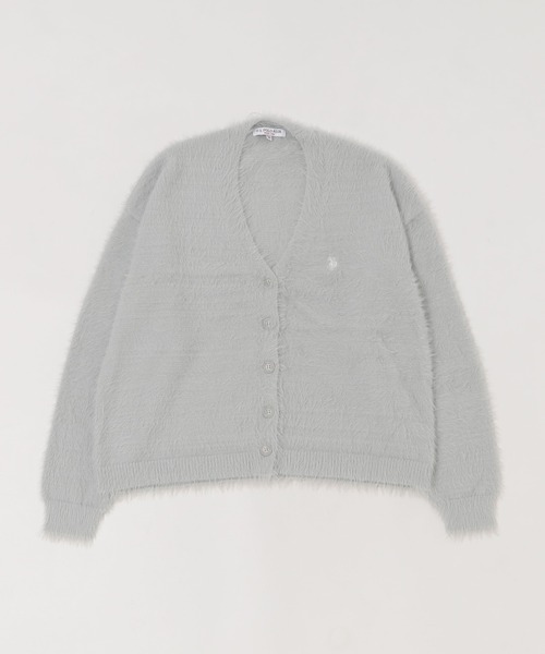 U.S. POLO ASSN.(ユーエスポロアッスン)の「∴WEGO/【25年秋冬新作】U.S. POLO ASSN.別注シャギーニットカーディガン(カーディガン/ボレロ・レディース・アイボリー/ブルー/ベージュ/ブルー系その他/チャコール/ブラウン/ライトピンク・MEDIUM/LARGE)」の16枚目の写真