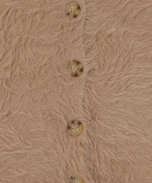 U.S. POLO ASSN.(ユーエスポロアッスン)の「∴WEGO/【25年秋冬新作】U.S. POLO ASSN.別注シャギーニットカーディガン(カーディガン/ボレロ・レディース・アイボリー/ブルー/ベージュ/ブルー系その他/チャコール/ブラウン/ライトピンク・MEDIUM/LARGE)」の10枚目の写真