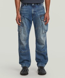 Rovic 3D Loose Denim/ヴィンテージライクジップディテール立体裁断カーゴルーズジーンズ/デニムパンツ