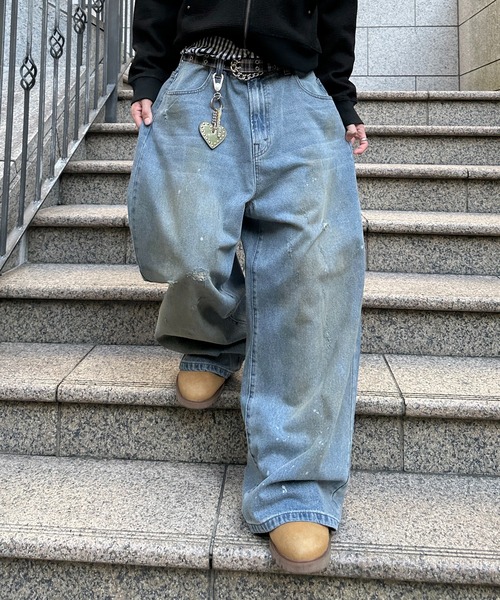 kutir(クティール)の「DIRTY DAMAGE BAGGY DENIM PANTS/ヴィンテージライクダメージバギーデニムパンツ(デニムパンツ・メンズ・ライトインディゴブルー/インディゴブルー/ブラック・SMALL/LARGE/MEDIUM)」の22枚目の写真