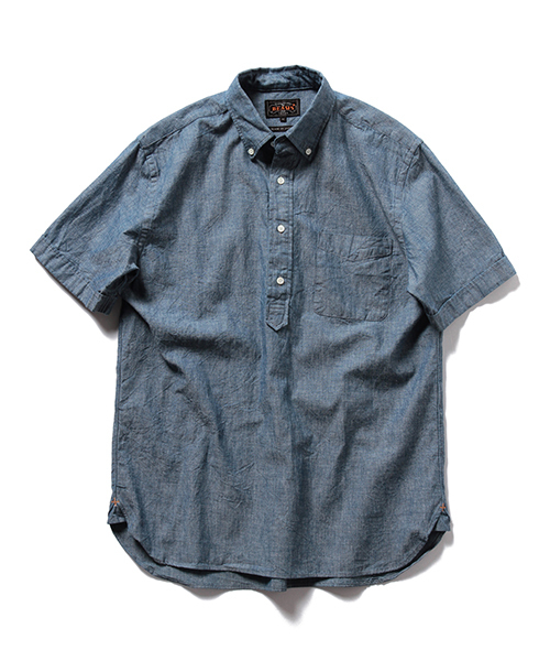 Beams Plus 半袖　シャンブレー　プルオーバー シャツ 38010059139_C_2.jpg