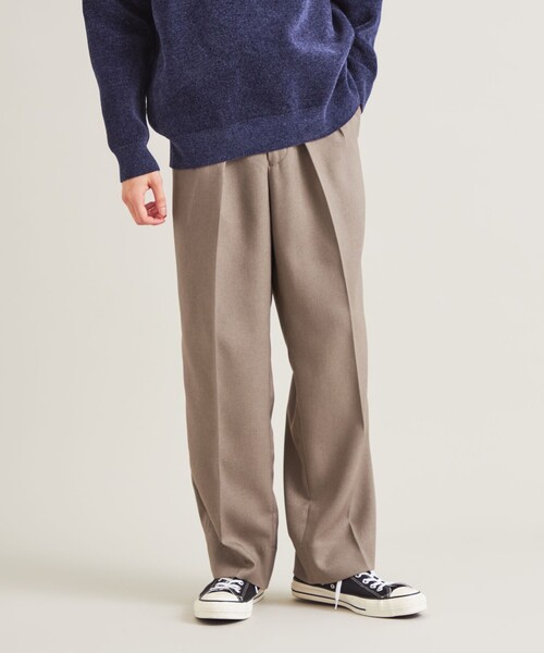 A DAY IN THE LIFE UNITED ARROWS(アデイインザライフユナイテッドアローズ)の「ウールライク サージ 2プリーツ スラックス <A DAY IN THE LIFE>(スラックス・メンズ・ベージュ・M/L)」の1枚目の写真