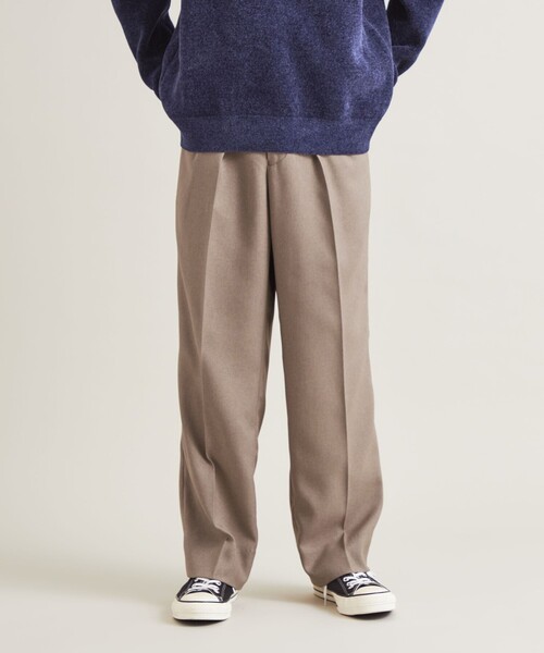 A DAY IN THE LIFE UNITED ARROWS(アデイインザライフユナイテッドアローズ)の「ウールライク サージ 2プリーツ スラックス <A DAY IN THE LIFE>(スラックス・メンズ・ベージュ・M/L)」の2枚目の写真