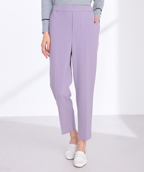 GALLORIA（ギャローリア）の「【キレメクパンツ】２WAYストレッチ起毛テーパードパンツ（その他パンツ・レディース・ライトパープル/チャコールグレー/グレー/ブラック・S/LL/L/M）」の4枚目の写真