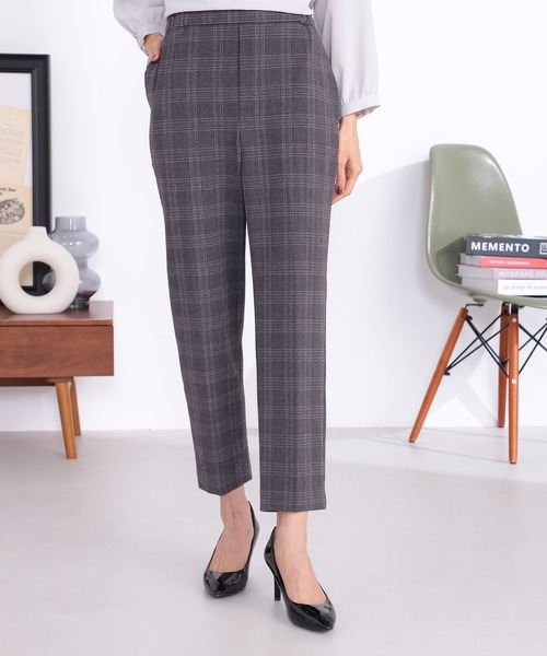 GALLORIA（ギャローリア）の「【キレメクパンツ】２WAYストレッチ起毛テーパードパンツ（その他パンツ・レディース・ライトパープル/チャコールグレー/グレー/ブラック・S/LL/L/M）」の2枚目の写真