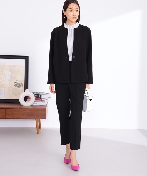 GALLORIA（ギャローリア）の「【キレメクパンツ】２WAYストレッチ起毛テーパードパンツ（その他パンツ・レディース・ライトパープル/チャコールグレー/グレー/ブラック・S/LL/L/M）」の8枚目の写真