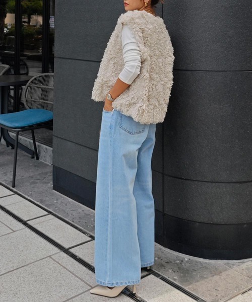esutoreja(エストレジャ)の「オーバーポケットデザインデニム(デニムパンツ・レディース・ブルー/ライトブルー・M/S)」の9枚目の写真