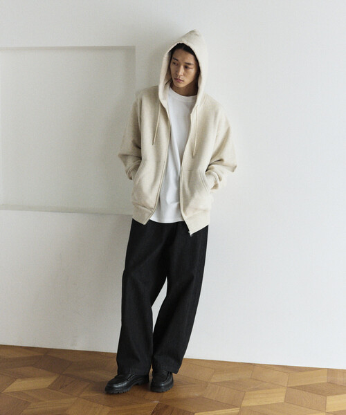 FREAK'S STORE（フリークスストア）の「COMFORT HEATHER ヴィンテージライク 裏毛 ジップパーカー/ジップフーディー（パーカー・メンズ・オフホワイト/チャコールグレー/ライトグレー/その他1・SMALL/MEDIUM/LARGE）」の3枚目の写真