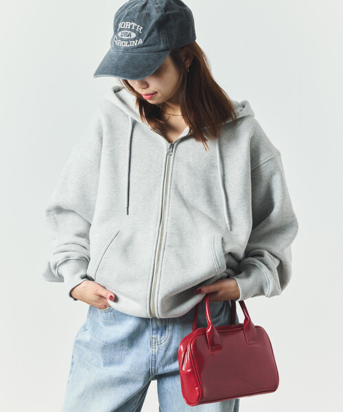 FREAK'S STORE（フリークスストア）の「COMFORT HEATHER ヴィンテージライク 裏毛 ジップパーカー/ジップフーディー（パーカー・メンズ・オフホワイト/チャコールグレー/ライトグレー/その他1・SMALL/MEDIUM/LARGE）」の4枚目の写真