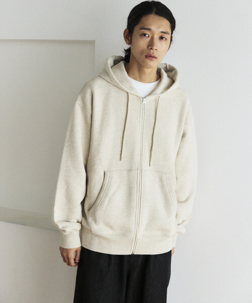 FREAK'S STORE（フリークスストア）の「COMFORT HEATHER ヴィンテージライク 裏毛 ジップパーカー/ジップフーディー（パーカー・メンズ・オフホワイト/チャコールグレー/ライトグレー/その他1・SMALL/MEDIUM/LARGE）」の6枚目の写真