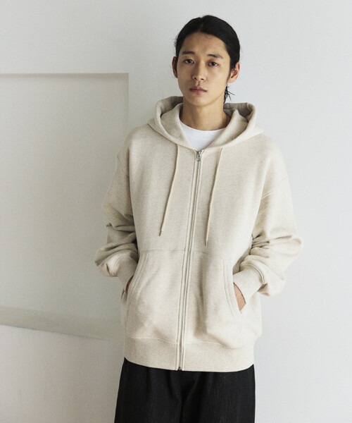 FREAK'S STORE（フリークスストア）の「COMFORT HEATHER ヴィンテージライク 裏毛 ジップパーカー/ジップフーディー（パーカー・メンズ・オフホワイト/チャコールグレー/ライトグレー/その他1・SMALL/MEDIUM/LARGE）」の7枚目の写真