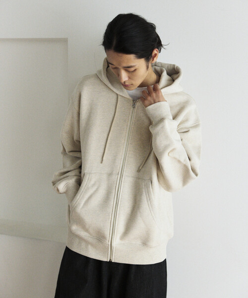 FREAK'S STORE（フリークスストア）の「COMFORT HEATHER ヴィンテージライク 裏毛 ジップパーカー/ジップフーディー（パーカー・メンズ・オフホワイト/チャコールグレー/ライトグレー/その他1・SMALL/MEDIUM/LARGE）」の8枚目の写真