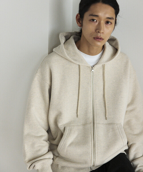 FREAK'S STORE（フリークスストア）の「COMFORT HEATHER ヴィンテージライク 裏毛 ジップパーカー/ジップフーディー（パーカー・メンズ・オフホワイト/チャコールグレー/ライトグレー/その他1・SMALL/MEDIUM/LARGE）」の10枚目の写真
