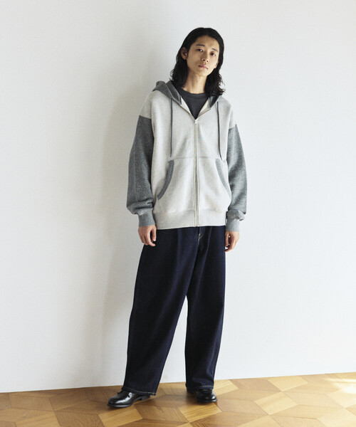 FREAK'S STORE（フリークスストア）の「COMFORT HEATHER ヴィンテージライク 裏毛 ジップパーカー/ジップフーディー（パーカー・メンズ・オフホワイト/チャコールグレー/ライトグレー/その他1・SMALL/MEDIUM/LARGE）」の12枚目の写真