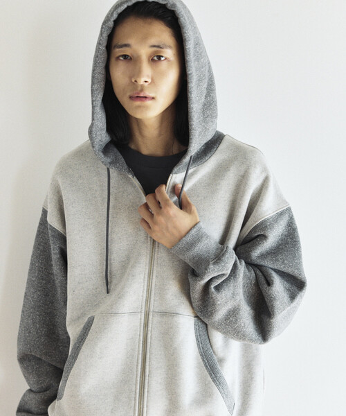 FREAK'S STORE（フリークスストア）の「COMFORT HEATHER ヴィンテージライク 裏毛 ジップパーカー/ジップフーディー（パーカー・メンズ・オフホワイト/チャコールグレー/ライトグレー/その他1・SMALL/MEDIUM/LARGE）」の15枚目の写真