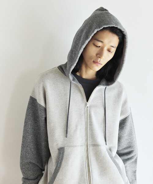 FREAK'S STORE（フリークスストア）の「COMFORT HEATHER ヴィンテージライク 裏毛 ジップパーカー/ジップフーディー（パーカー・メンズ・オフホワイト/チャコールグレー/ライトグレー/その他1・SMALL/MEDIUM/LARGE）」の16枚目の写真