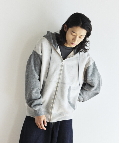 FREAK'S STORE（フリークスストア）の「COMFORT HEATHER ヴィンテージライク 裏毛 ジップパーカー/ジップフーディー（パーカー・メンズ・オフホワイト/チャコールグレー/ライトグレー/その他1・SMALL/MEDIUM/LARGE）」の18枚目の写真