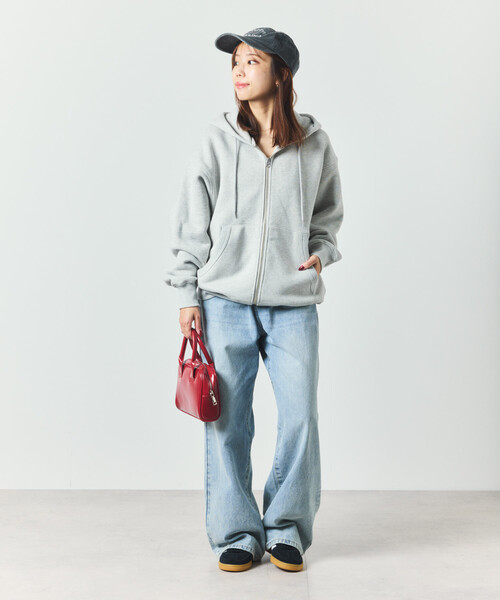 FREAK'S STORE（フリークスストア）の「COMFORT HEATHER ヴィンテージライク 裏毛 ジップパーカー/ジップフーディー（パーカー・メンズ・オフホワイト/チャコールグレー/ライトグレー/その他1・SMALL/MEDIUM/LARGE）」の21枚目の写真