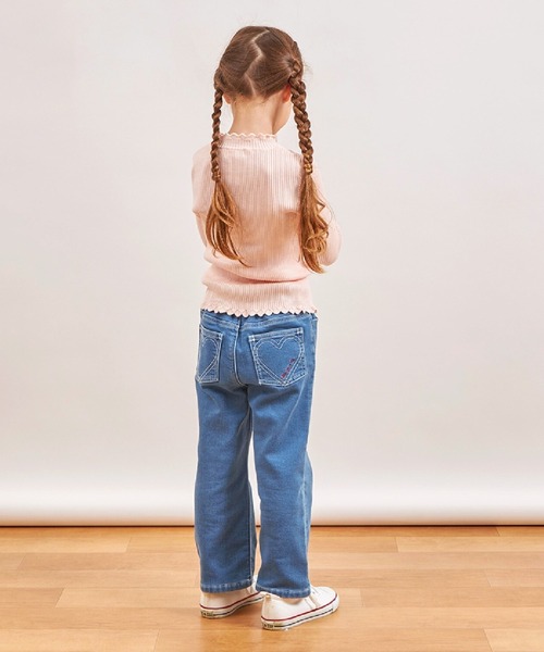 KP（ケーピー）の「リブタートル（ニット/セーター・キッズ・オフホワイト/ネイビー/ピンク・90cm/100cm/110cm/120cm/130cm/140cm/150cm/160cm）」の5枚目の写真