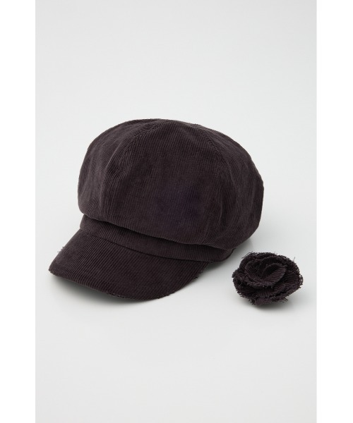 LAGUA GEM(ラグアジェム)の「CORDUROY CORSAGE キャスケット(キャスケット・レディース・ブラック/ブラウン・FREE)」の7枚目の写真