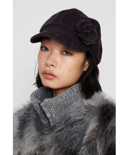 LAGUA GEM(ラグアジェム)の「CORDUROY CORSAGE キャスケット(キャスケット・レディース・ブラック/ブラウン・FREE)」の21枚目の写真